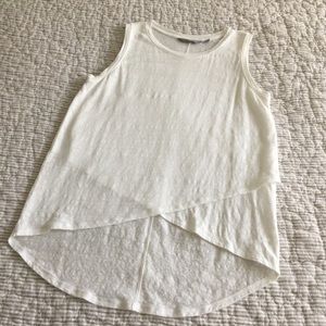 Athleta Criss Cross Linen Tank